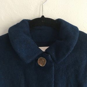Vintage Hochschild Kohn Navy Blue Womens Coat Jacket